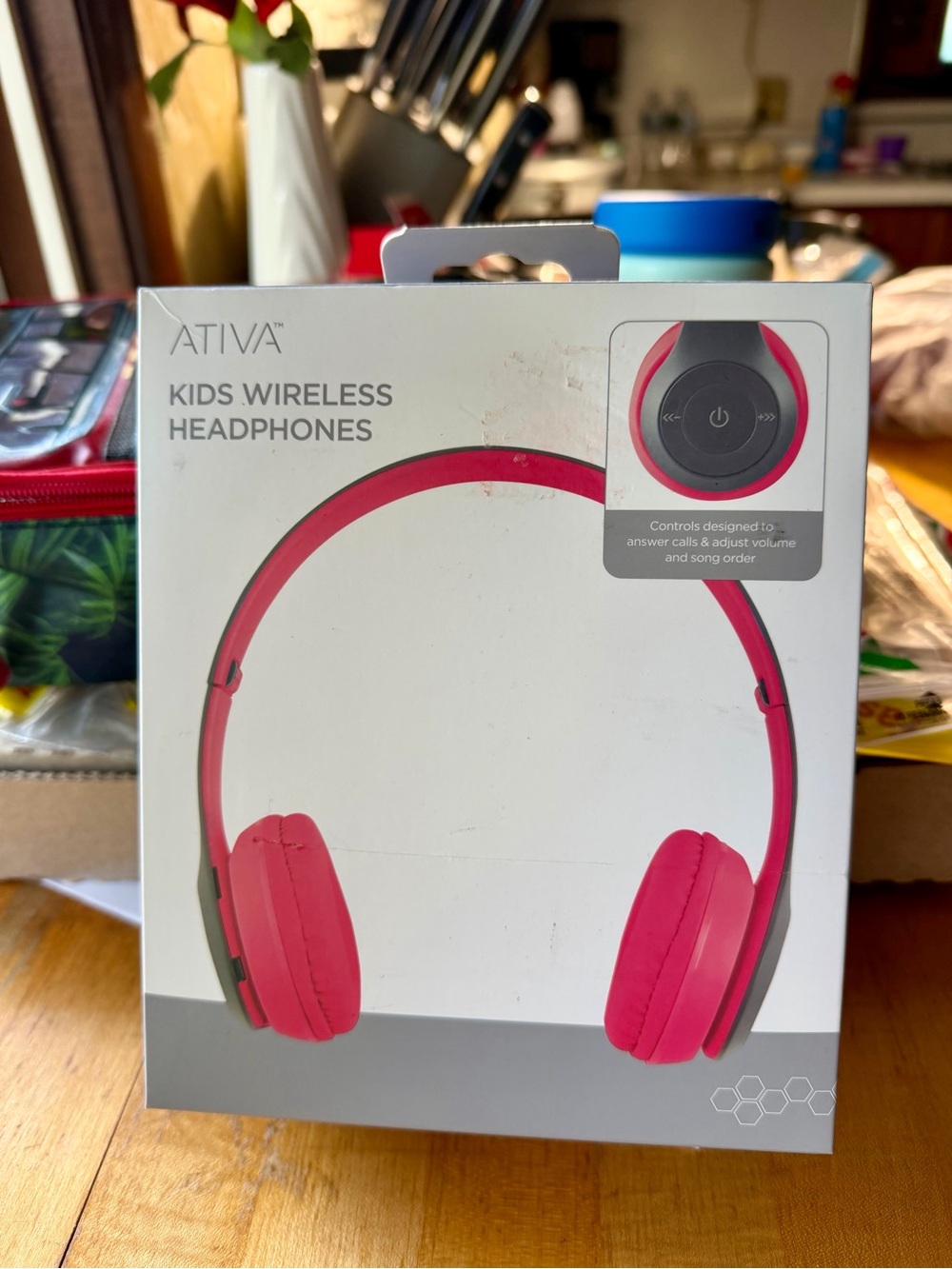 Ativa Kids Wireless Headphones - Bright Pink On-Ear
